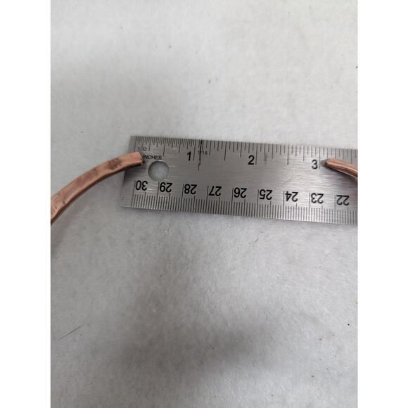 Handmade Copper Cuff Necklaces 3 S,M,L.hammered not oxidized - Picture 10 of 11